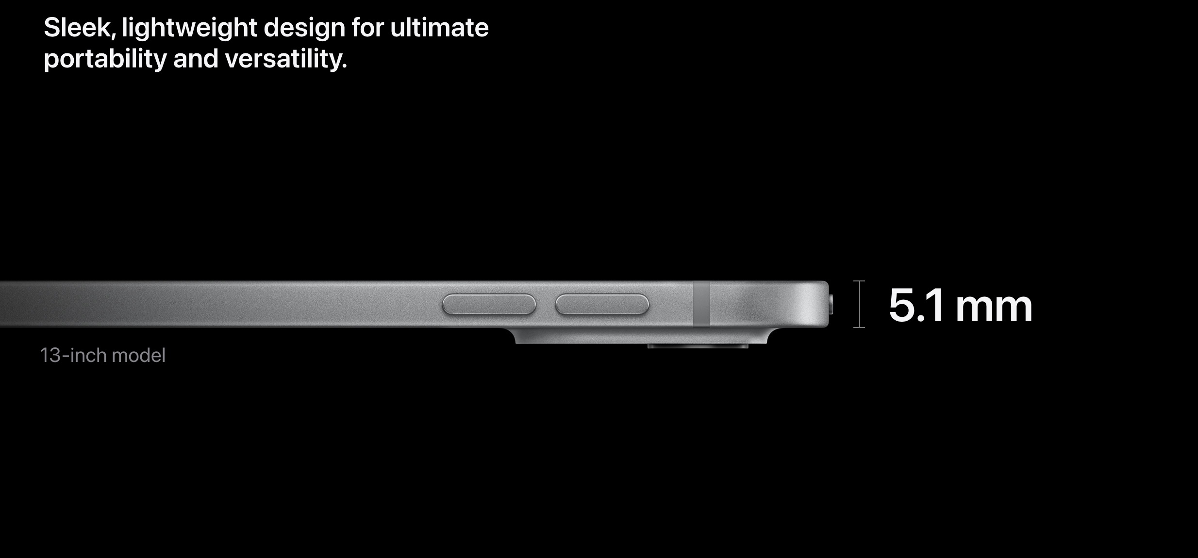 ضخامت آیپد پرو ۱۳ اینچی M5